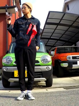 「Another Edition（アナザーエディション）のアイテム（帽子）」を使った、yu-taさん（メンズ・173cm）の冬コーディネート
