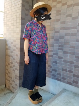 「IamI in fact…」｜「アイテム（パンツ）」を使った、はーさん（レディース・145cm）の夏コーディネート