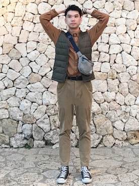 「The Herschel Supply Co. Brand（ハーシェルサプライ）のアイテム」を使った、Anakin Changさん（メンズ・170cm）の冬コーディネート