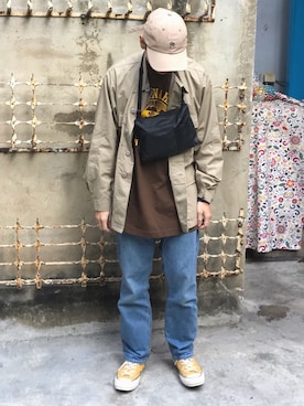 「The Herschel Supply Co. Brand（ハーシェルサプライ）のアイテム」を使った、Anakin Changさん（メンズ・170cm）の春コーディネート