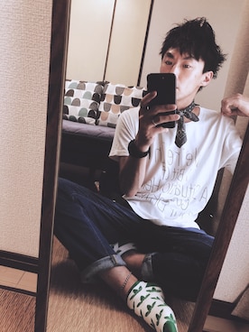 「アイテム（アンクレット、その他）」を使った、りうさん（メンズ・179cm）の夏コーディネート