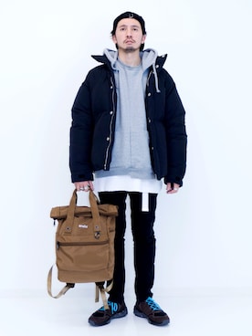 「Acne Studios（アクネストゥディオズ）のアイテム（ダウンジャケット/コート）」を使った、h.takeさん（メンズ・176cm）の秋コーディネート