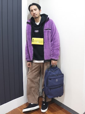 「nonnative（ノンネイティブ）のアイテム（ブルゾン）」を使った、h.takeさん（メンズ・176cm）の冬コーディネート
