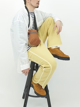 「anello（アネロ）のアイテム」を使った、h.takeさん（メンズ・176cm）の春コーディネート
