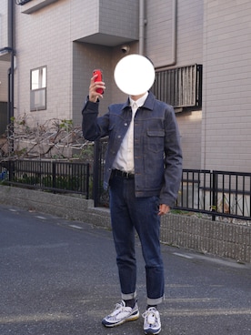 「A.P.C.（アーペーセー）のVESTE JEAN WORK（デニムジャケット、ブルー系）」を使った、ソイさん（メンズ・175cm）の秋コーディネート