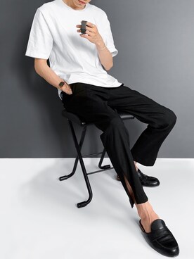 「Daniel Wellington（ダニエルウェリントン）の販売終了クラシックペティット アッシュフィールド32mm（アナログ腕時計）」を使った、Ryotaさん（メンズ・170cm）の夏コーディネート