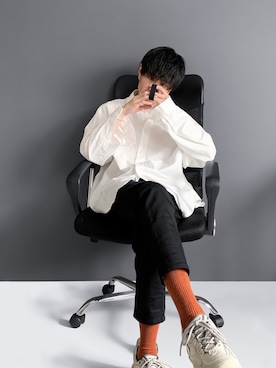 「UNIQLO（ユニクロ）の50色ソックス（消臭機能付き）（ソックス/靴下）」を使った、Ryotaさん（メンズ・170cm）の冬コーディネート