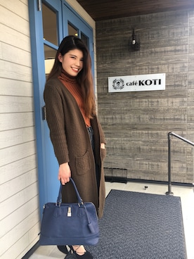 「fifth（フィフス）のアイテム（ニット/セーター、ブラウン系）」を使った、AYAKAさん（レディース・161cm）の春コーディネート