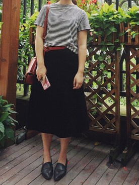 「Le Saundaのアイテム」を使った、院院小西さん（レディース・161cm）の秋コーディネート