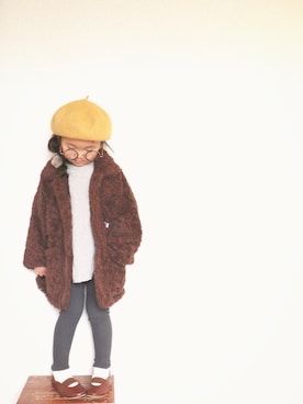 「Lee（リー）のアイテム（ブルゾン）」を使った、𝚜𝚘𝚘𝚘𝚕𝚊𝚊𝚊さん（キッズ・100cm）の秋コーディネート