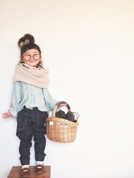 𝚜𝚘𝚘𝚘𝚕𝚊𝚊𝚊さん（キッズ・100cm）の秋コーディネート
