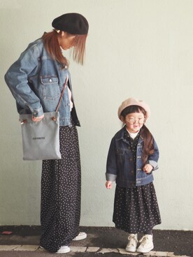 𝚜𝚘𝚘𝚘𝚕𝚊𝚊𝚊さん（キッズ・100cm）の春コーディネート