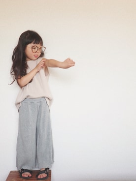 「ロングヘア」｜「アイテム（その他）」を使った、𝚜𝚘𝚘𝚘𝚕𝚊𝚊𝚊さん（キッズ・100cm）の春コーディネート