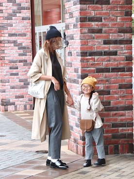 「AZUL by moussy（アズールバイマウジー）のアイテム（その他アウター）」を使った、𝚜𝚘𝚘𝚘𝚕𝚊𝚊𝚊さん（キッズ・100cm）の秋コーディネート