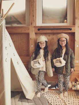 「レイヤードstyle」｜𝚜𝚘𝚘𝚘𝚕𝚊𝚊𝚊さん（キッズ・110cm）の冬コーディネート