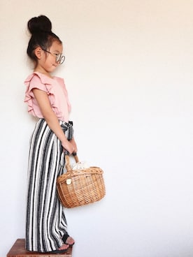 𝚜𝚘𝚘𝚘𝚕𝚊𝚊𝚊さん（キッズ・110cm）の春コーディネート