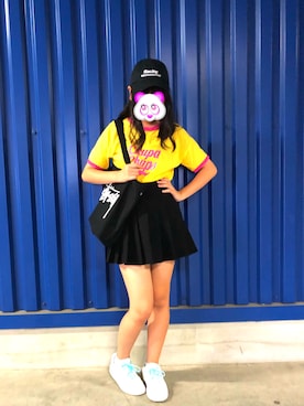 「OLDMICKEY （オールドミッキー）のアイテム」を使った、🇰🇷うみょん🇰🇷さん（レディース・157cm）の夏コーディネート