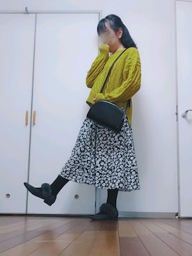 「アイテム（パンプス、グレー系）」を使った、◌̥*⃝ きぬ　🐾　さん（レディース・156cm）の冬コーディネート