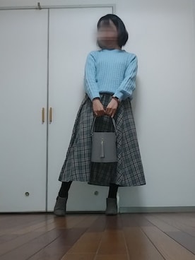 「ケーブルニット」｜「アイテム（ブーティ）」を使った、◌̥*⃝ きぬ　🐾　さん（レディース・156cm）の冬コーディネート