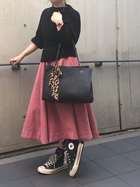 「チャックテイラー」｜「アイテム（財布/小物）」を使った、ayuGさん（レディース・167cm）の秋コーディネート
