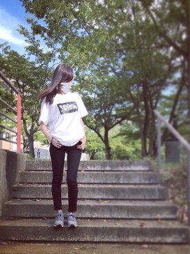 「MAYK（メイク）のアイテム（トップス）」を使った、ri-さん（レディース・156cm）の夏コーディネート