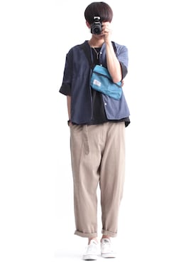 「アイテム（アナログ腕時計）」を使った、犬飼京 inukai keiさん（メンズ・183cm・20代）の夏コーディネート