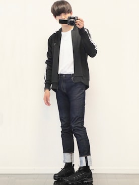 「adidas（アディダス）のアイテム（その他アウター）」を使った、犬飼京 inukai keiさん（メンズ・183cm）の夏コーディネート