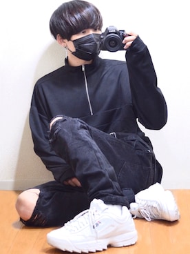「アイテム（オールインワン・サロペット）」を使った、犬飼京 inukai keiさん（メンズ・183cm）の秋コーディネート