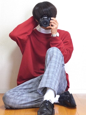 「DOOPZ（ドープス）のアイテム（スウェット）」を使った、犬飼京 inukai keiさん（メンズ・183cm）の秋コーディネート