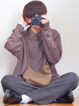 「DOOPZ（ドープス）のアイテム（スウェット）」を使った、犬飼京 inukai keiさん（メンズ・183cm）の冬コーディネート