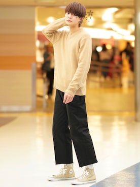 「YARD PLUS（ヤードプリュス）のアイテム」を使った、犬飼京 inukai keiさん（メンズ・183cm）の春コーディネート