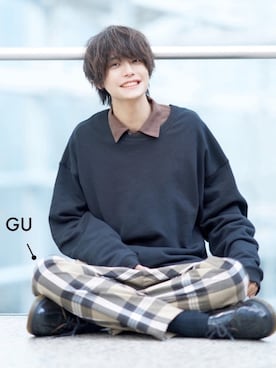 「ジーユーコーデ」｜「アイテム（その他）」を使った、犬飼京 inukai keiさん（メンズ・183cm）の秋コーディネート