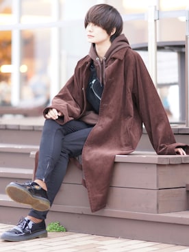 「アイテム（レッグウェア）」を使った、犬飼京 inukai keiさん（メンズ・183cm）の秋コーディネート
