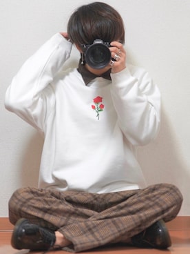 「アイテム（スウェット）」を使った、犬飼京 inukai keiさん（メンズ・183cm）の秋コーディネート