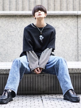 「アイテム（音楽/本・雑誌）」を使った、犬飼京 inukai keiさん（メンズ・183cm）の春コーディネート