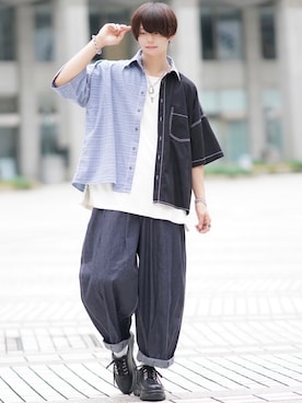 「アイテム（音楽/本・雑誌）」を使った、犬飼京 inukai keiさん（メンズ・183cm）の夏コーディネート