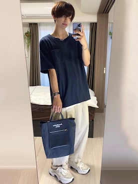 「Acne Studios（アクネストゥディオズ）のアイテム（バッグ）」を使った、犬飼京 inukai keiさん（メンズ・183cm）の夏コーディネート