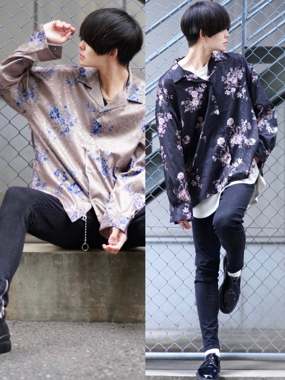 ホワイト系のTシャツ/カットソー、ブラック系のデニムパンツ、ブラック系のドレスシューズを着用したメンズの春コーディネートの1枚目の写真