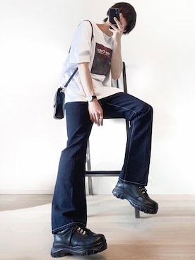 「The DUFFER of ST.GEORGE（ザダファーオブセントジョージ）のアイテム」を使った、犬飼京 inukai keiさん（メンズ・183cm）の春コーディネート