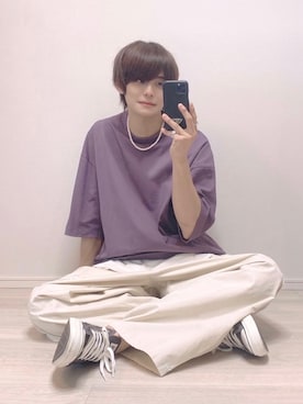 「Lui's（ルイス）のアイテム（トップス）」を使った、犬飼京 inukai keiさん（メンズ・183cm）の夏コーディネート