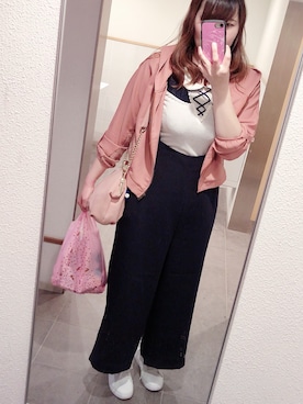 「axes femme（アクシーズファム）のアイテム（その他アウター）」を使った、ともさん（レディース・168cm）の春コーディネート