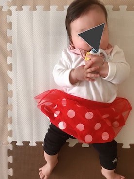 「アイテム（おもちゃ）」を使った、niiさん（キッズ・70cm）の春コーディネート
