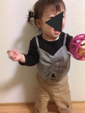 「1歳半」｜「アイテム（アンサンブル）」を使った、niiさん（キッズ・80cm）の春コーディネート