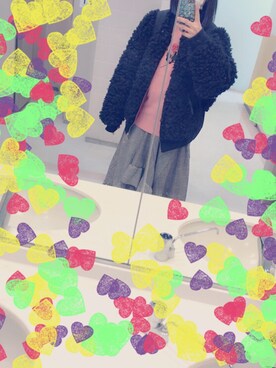 「BUBBLES（バブルス）のアイテム（ジャケット/アウター）」を使った、ぽんちゃんさん（レディース・159cm）の冬コーディネート