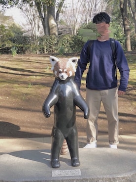 「シミラールック、カップル」｜「アイテム（スウェット）」を使った、おがわさん（レディース・156cm）の秋コーディネート