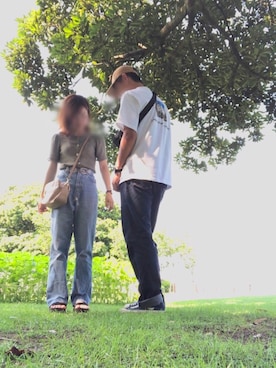 「Carhartt（カーハート）のカーハート ストラップバックキャップ ODESSA  CHARHARTT（キャップ）」を使った、おがわさん（レディース・156cm）の夏コーディネート