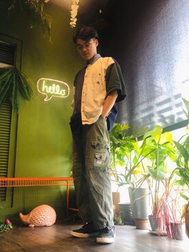 「拼接」｜0e0ricccさん（メンズ・172cm）の夏コーディネート