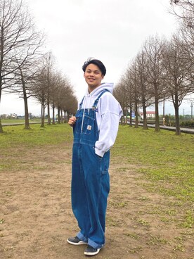 サロペット オーバーオールを使った 冬コーデ のメンズ人気ファッションコーディネート 地域 台湾 Wear