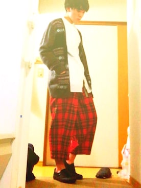 「タータンチェック」｜まさきさん（メンズ・170cm）の冬コーディネート