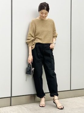 「AP STUDIO（エーピーストゥディオ）のアイテム（バッグ）」を使った、staff Wさん（レディース・168cm）の春コーディネート